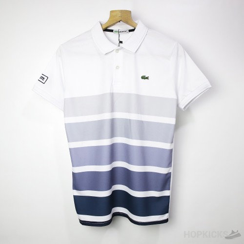 Lacoste White Blue and Grey T-Shirt
